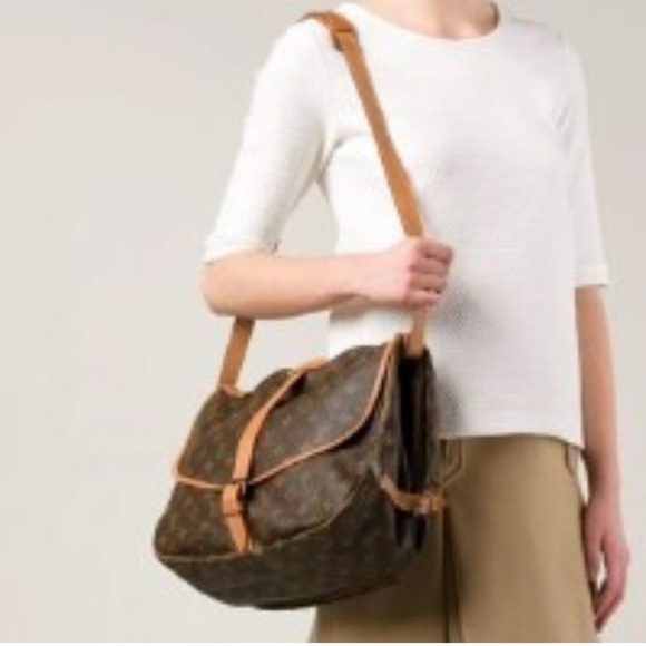 💎✨Authentic✨💎Louis Vuitton Monogram Saumur 35 Shoulder Bag Brown - Picture 9 of 9